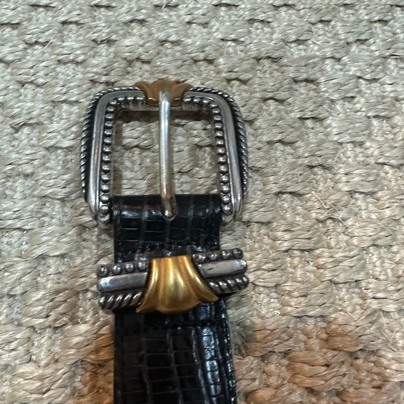 Brighton Museum Collection Black and Gold Women's Belt - Picture 4 of 6